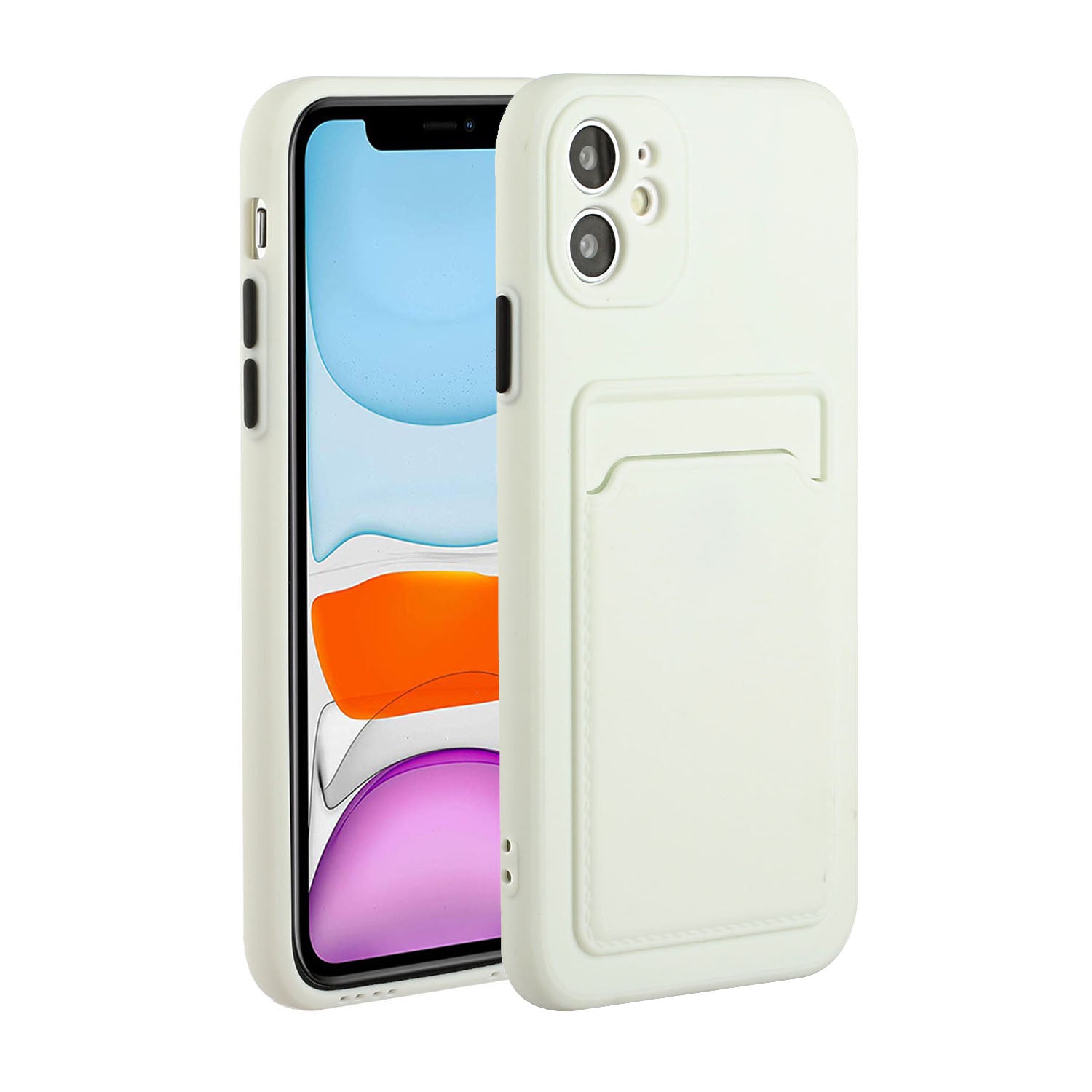 Flexible TPU Phone Case Cover with Card Slot for iPhone 12 mini