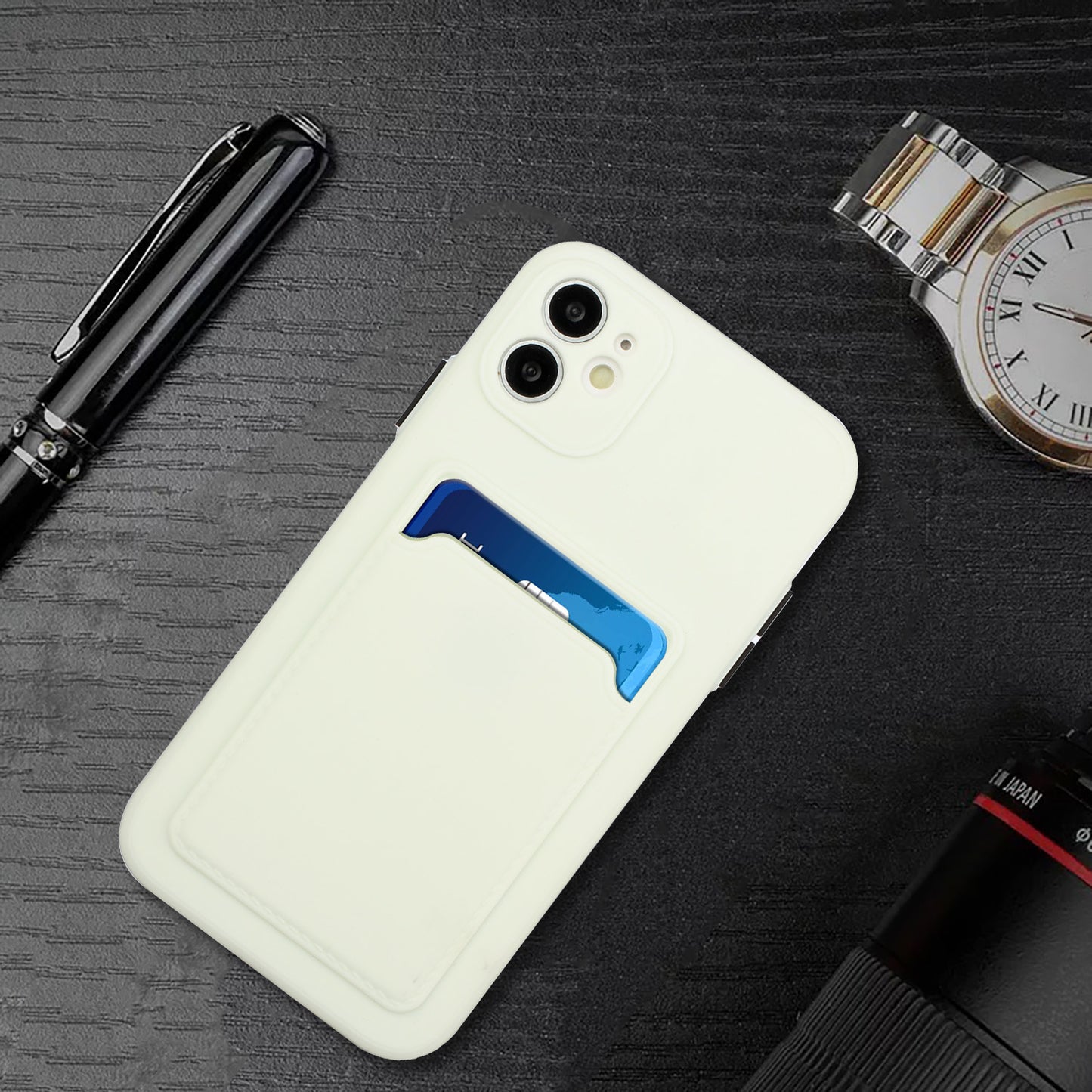 Flexible TPU Phone Case Cover with Card Slot for iPhone 12 mini