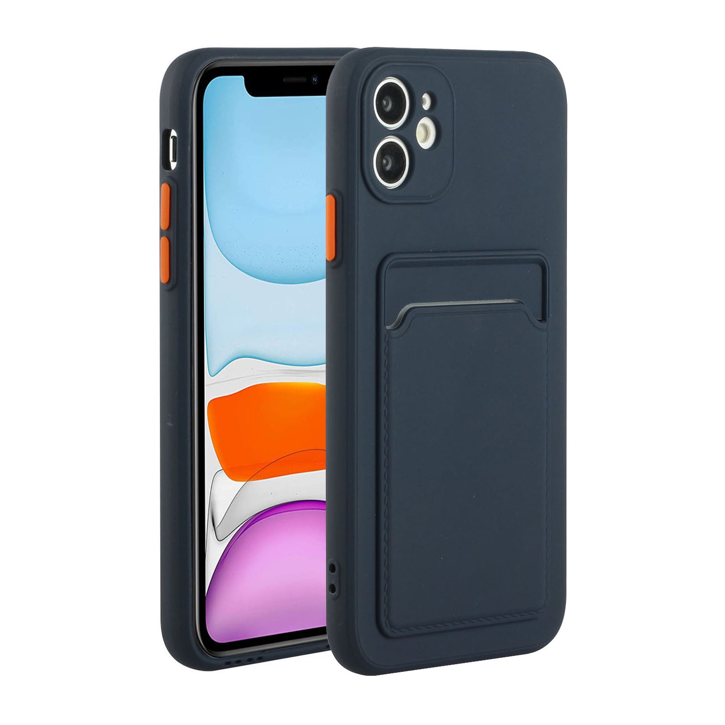 Flexible TPU Phone Case Cover with Card Slot for iPhone 12 mini
