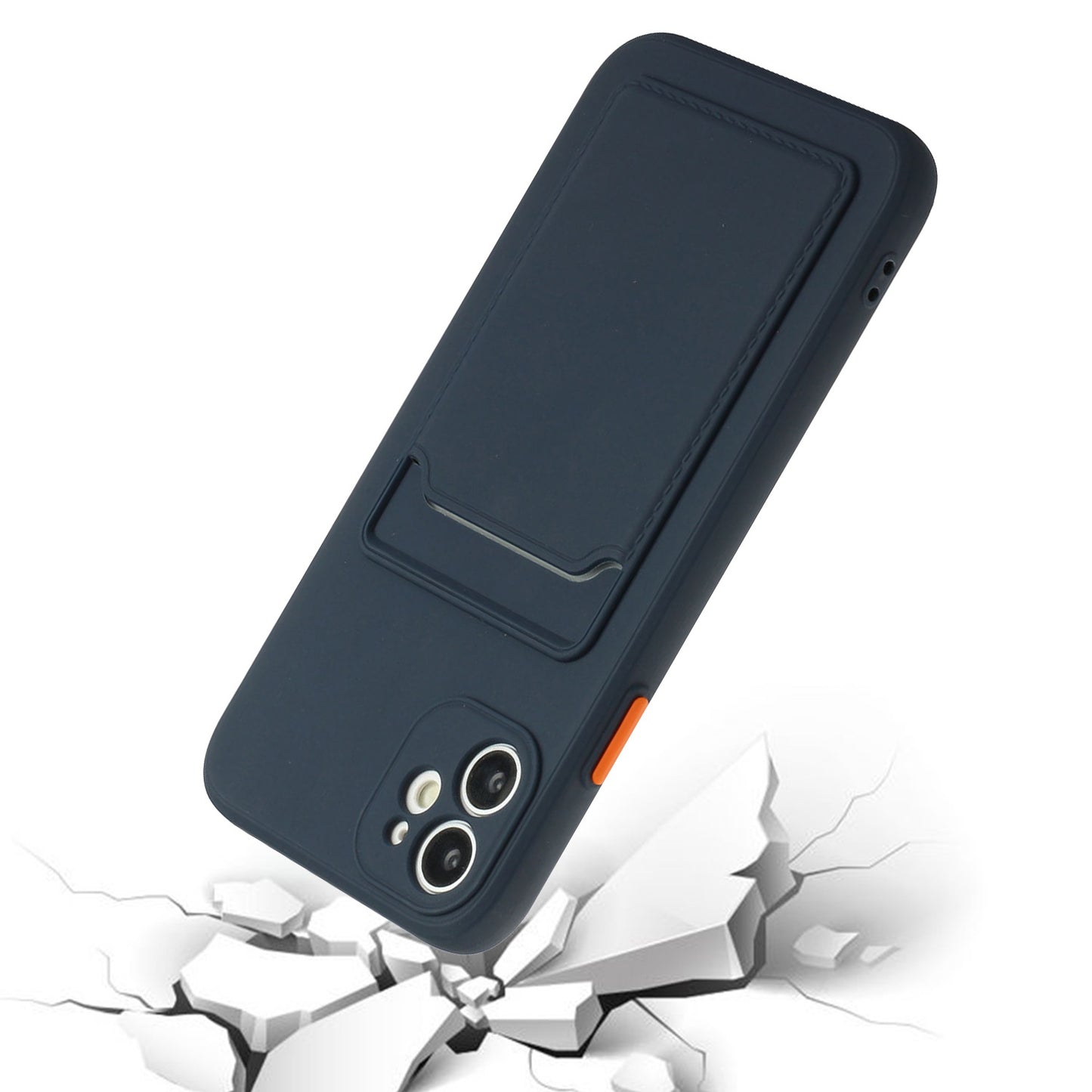 Flexible TPU Phone Case Cover with Card Slot for iPhone 12 mini