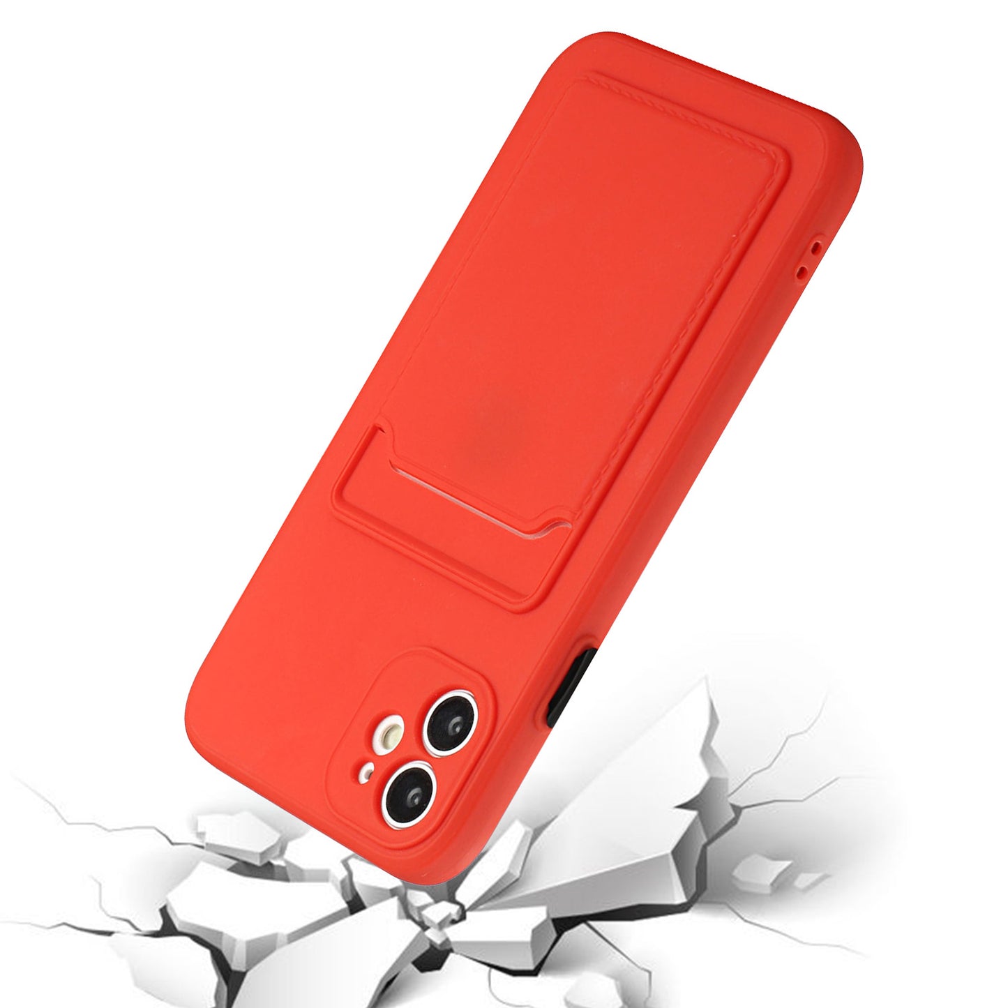 Flexible TPU Phone Case Cover with Card Slot for iPhone 12 mini