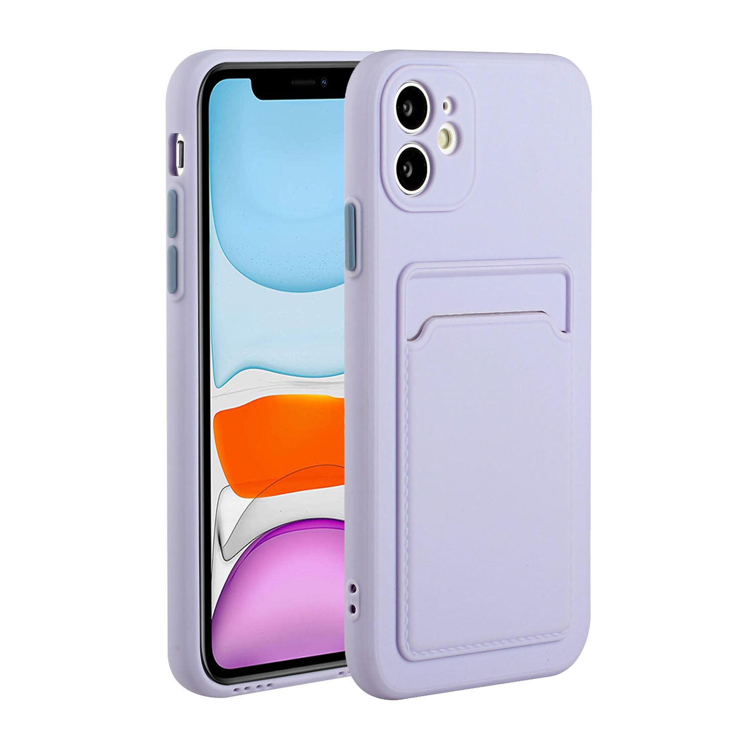 Flexible TPU Phone Case Cover with Card Slot for iPhone 12 mini