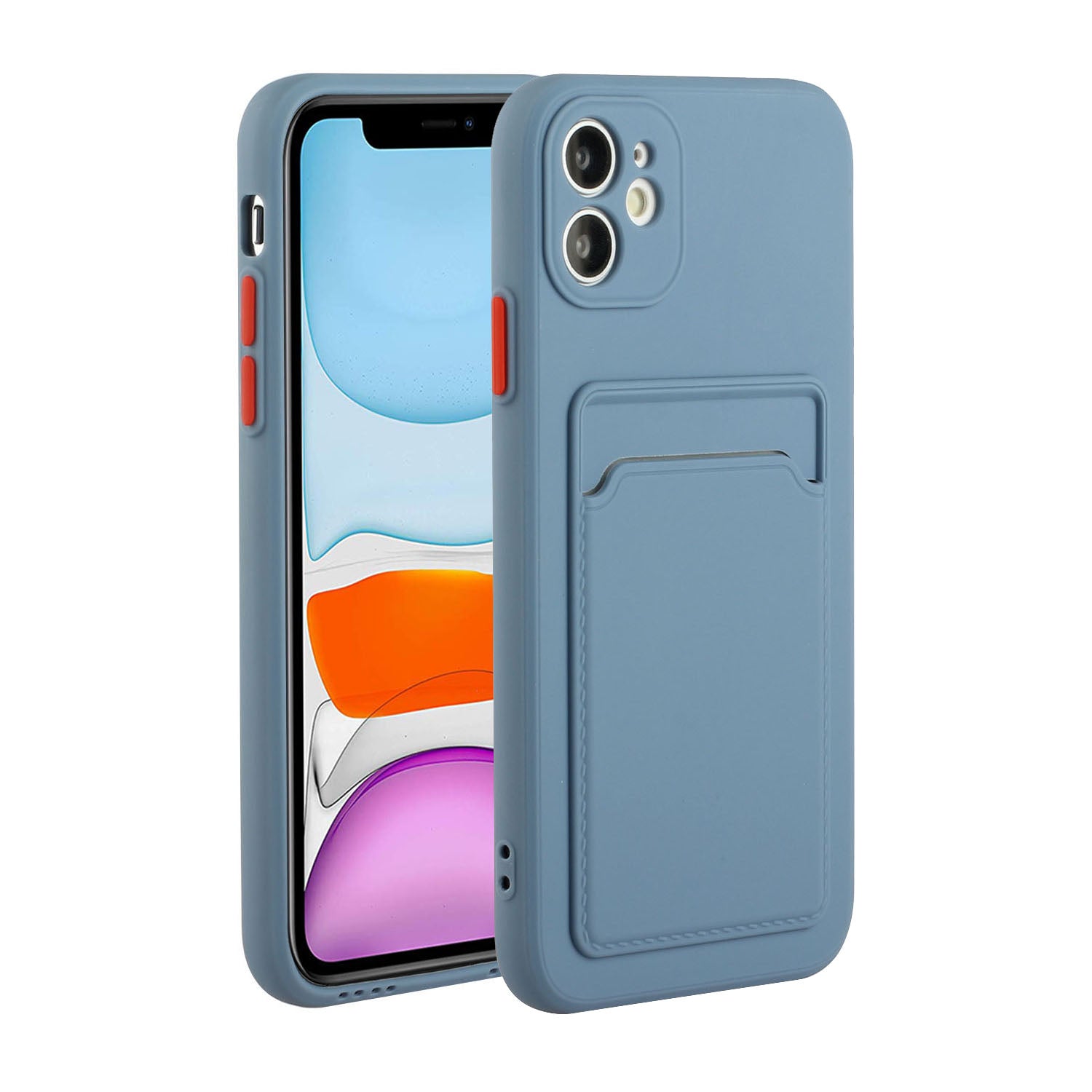 Flexible TPU Phone Case Cover with Card Slot for iPhone 12 mini