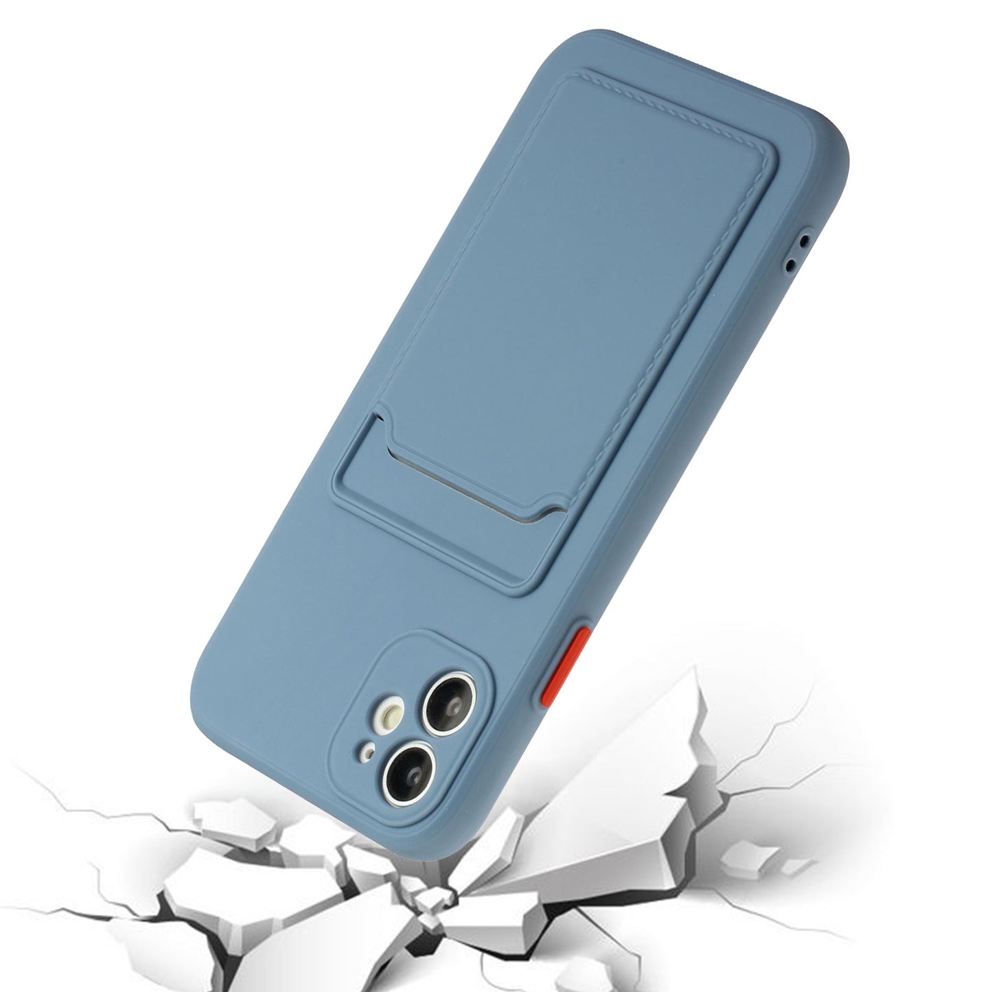 Flexible TPU Phone Case Cover with Card Slot for iPhone 12 mini