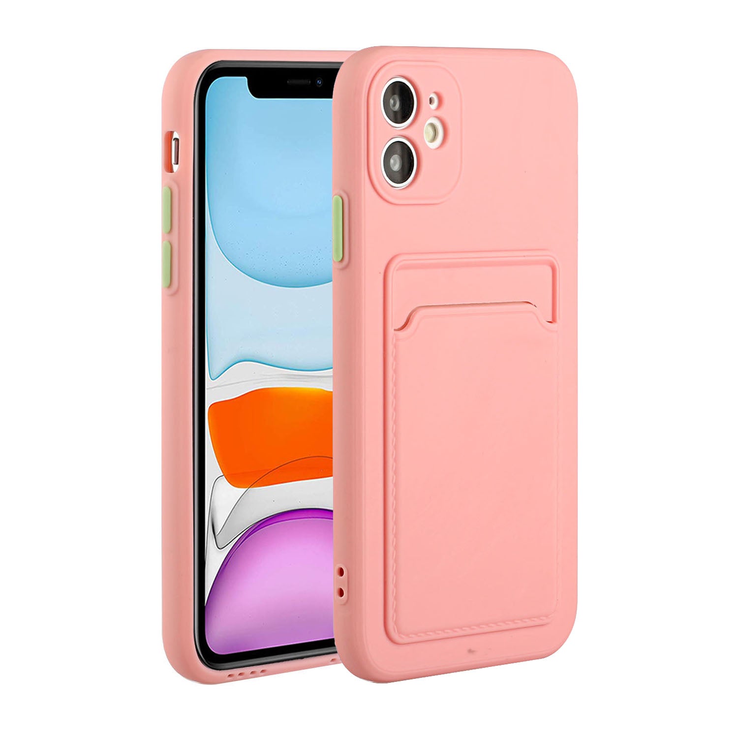 Flexible TPU Phone Case Cover with Card Slot for iPhone 12 mini
