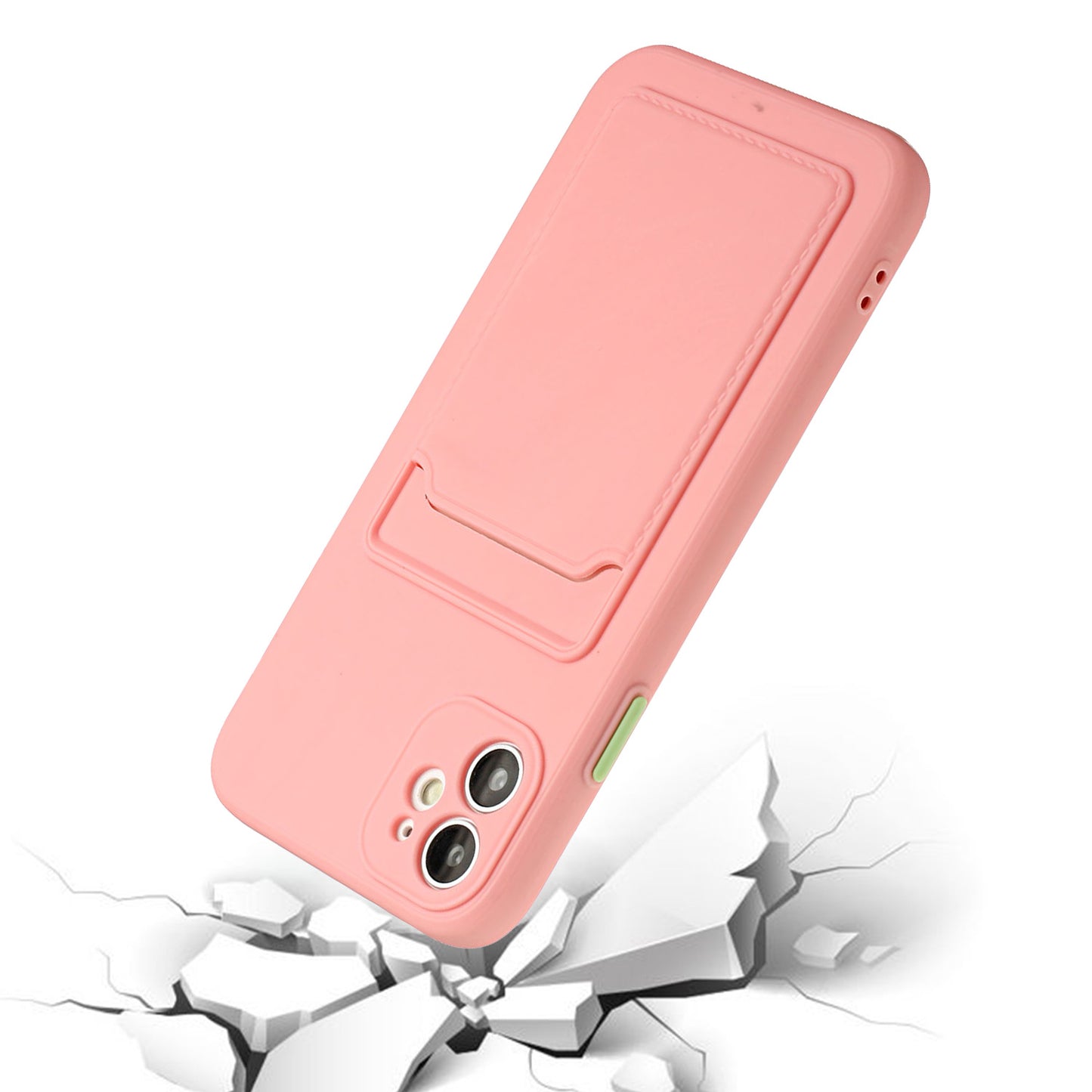 Flexible TPU Phone Case Cover with Card Slot for iPhone 12 mini