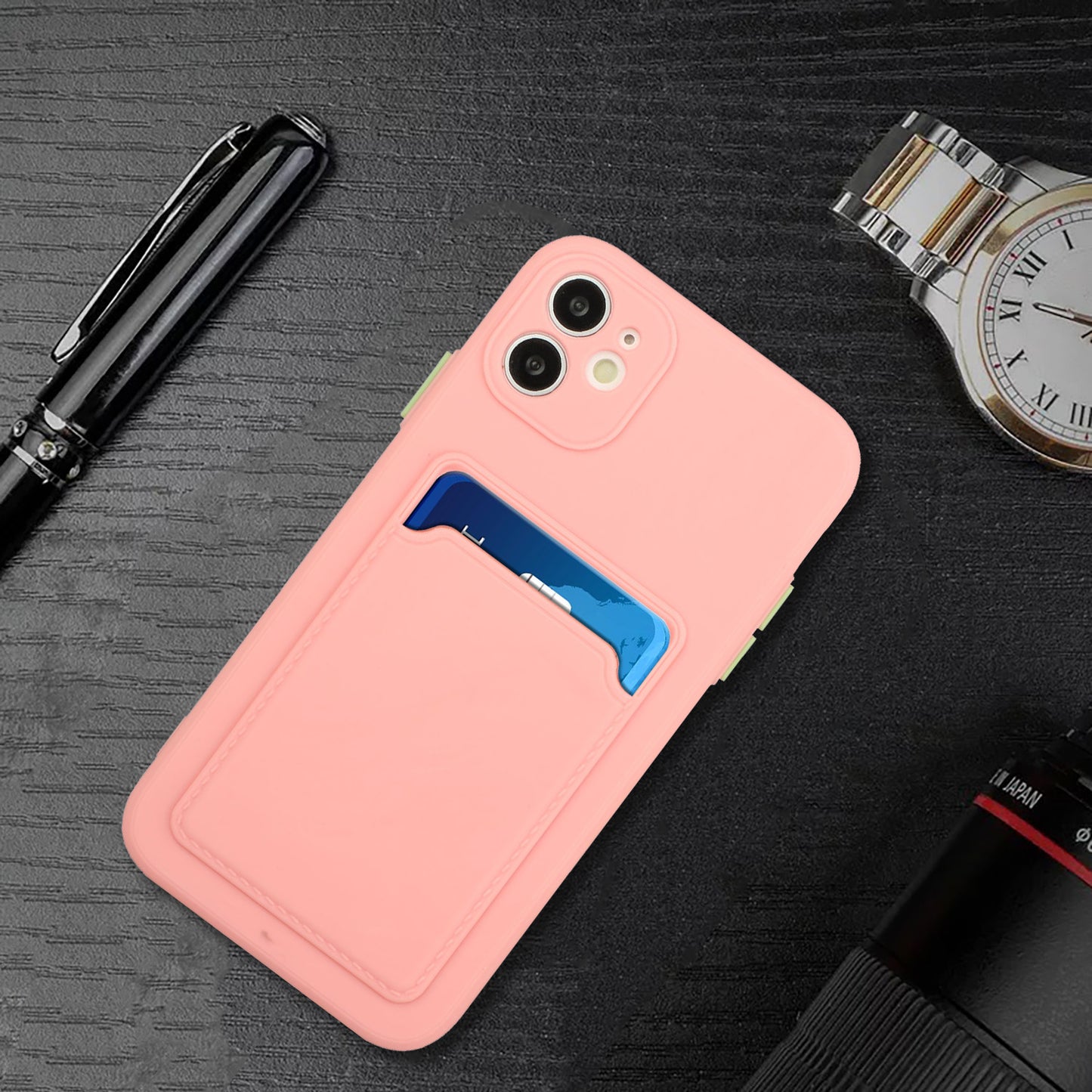 Flexible TPU Phone Case Cover with Card Slot for iPhone 12 mini