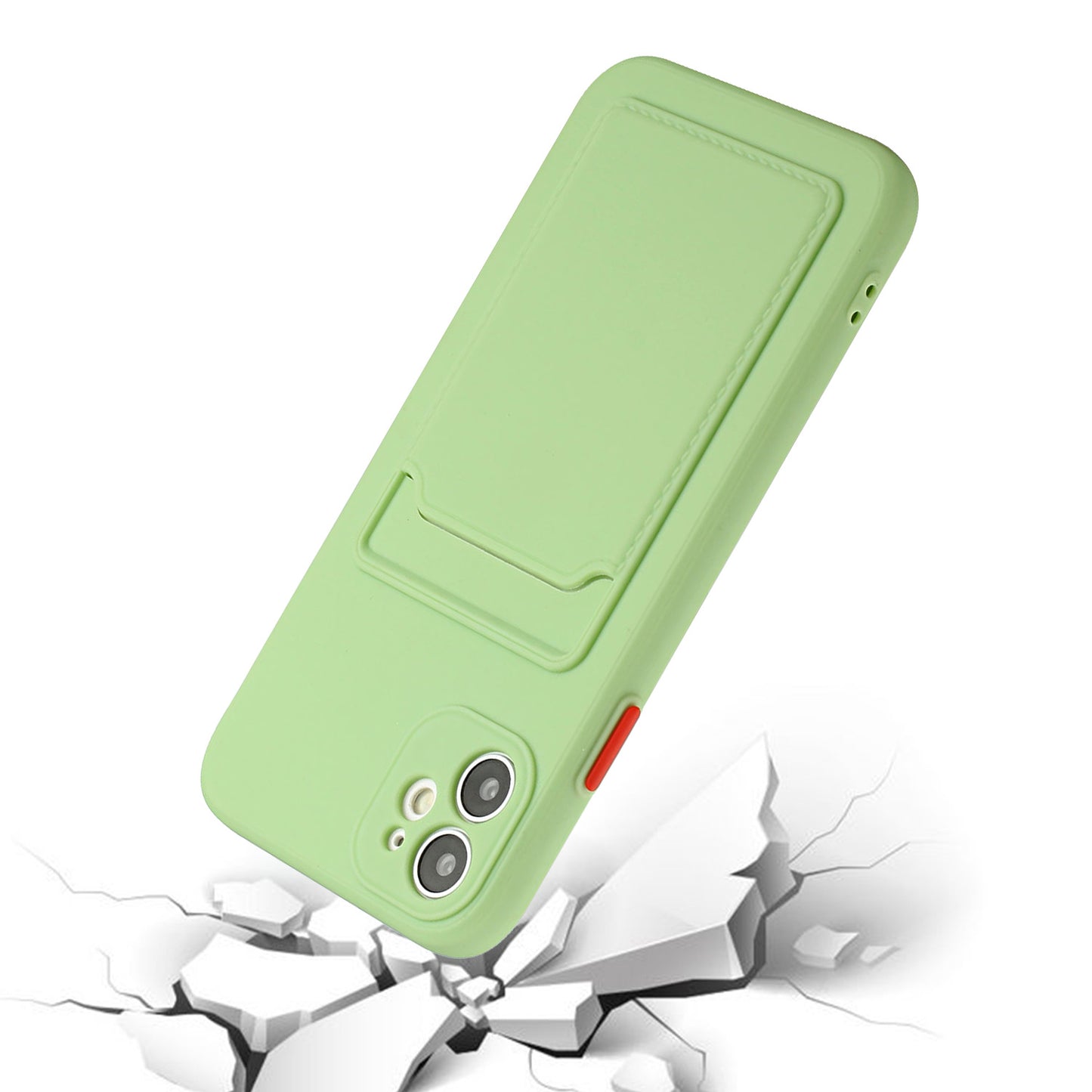 Flexible TPU Phone Case Cover with Card Slot for iPhone 12 mini