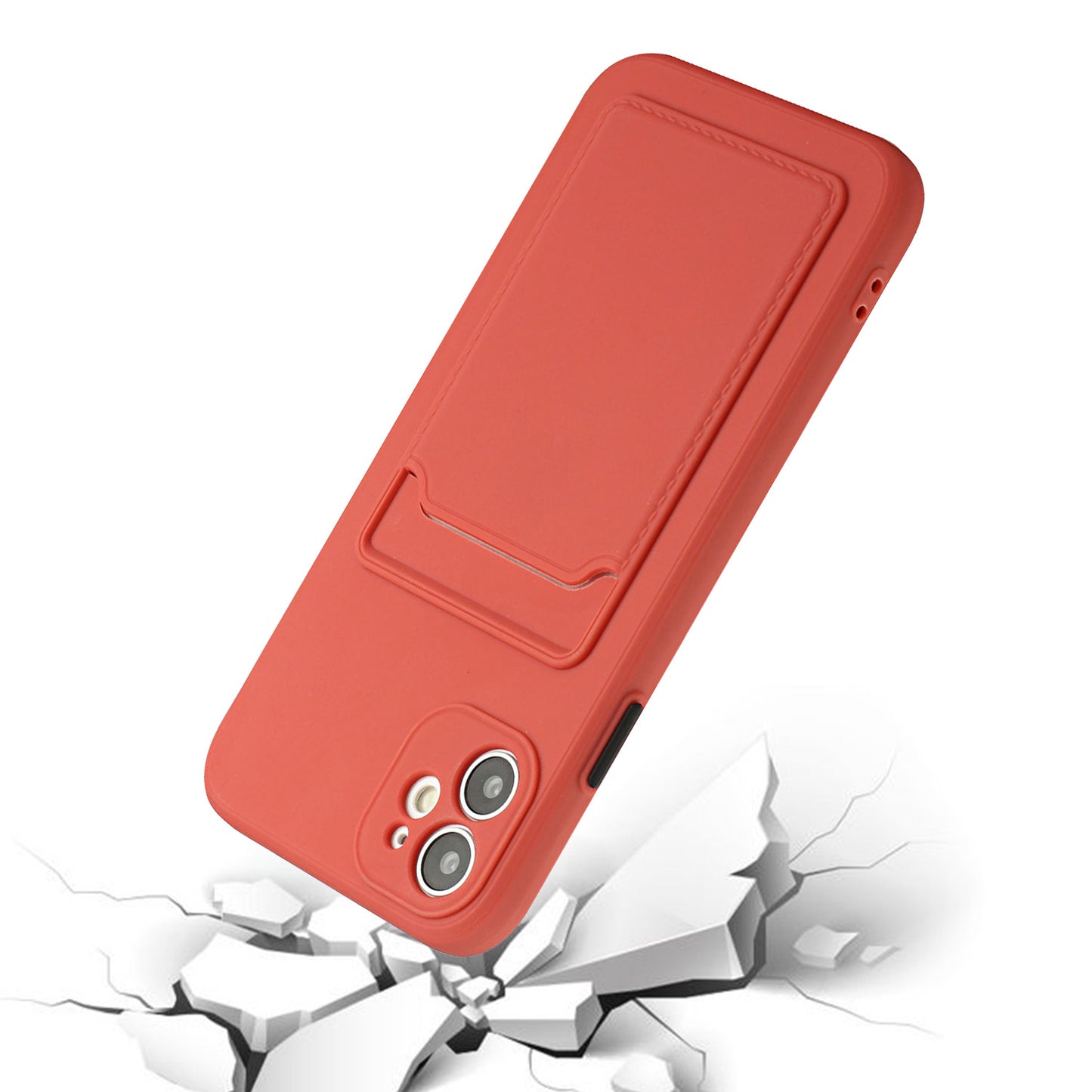Flexible TPU Phone Case Cover with Card Slot for iPhone 12 mini