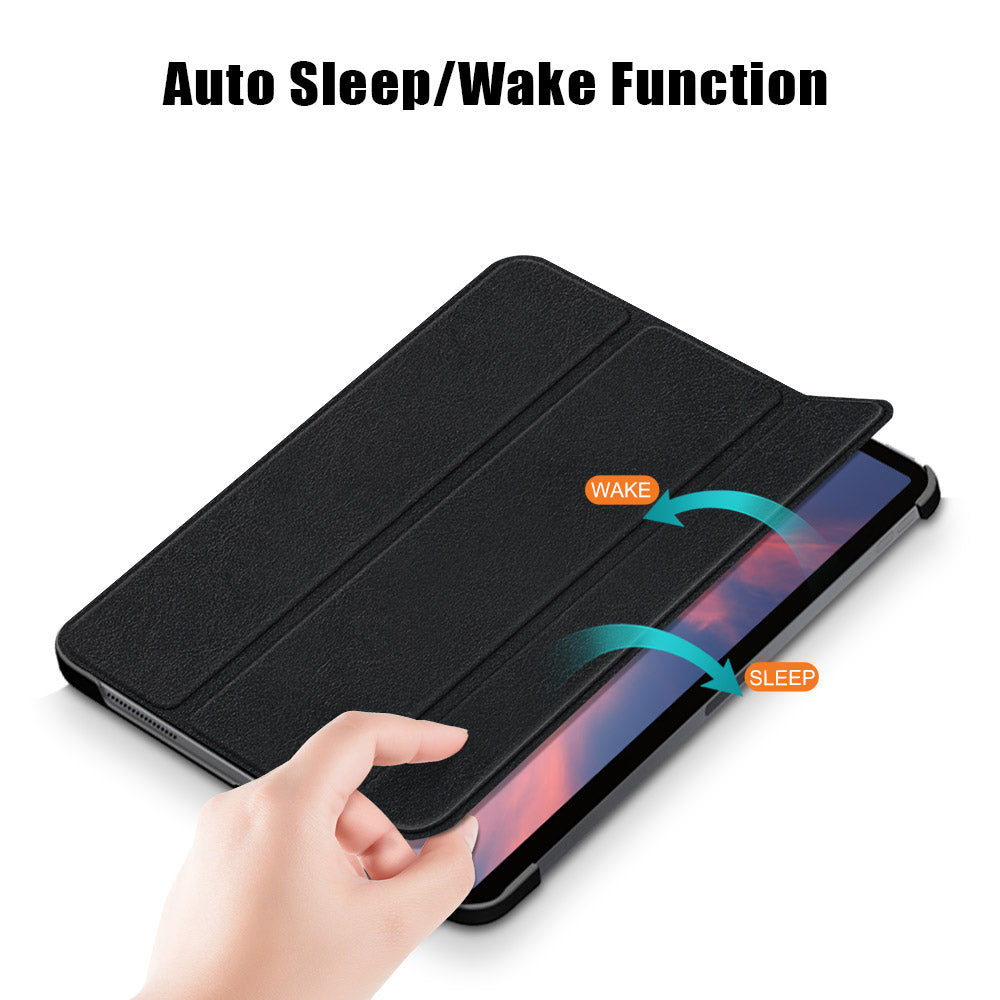 Tablet PU Leather Case Tri-fold Stand Case for iPad Pro 11-inch (2021)/(2020)/(2018)/Air (2020)/Air (2022)