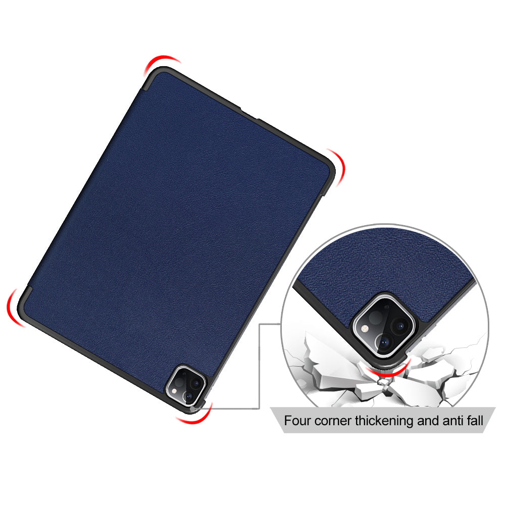 Tablet PU Leather Case Tri-fold Stand Case for iPad Pro 11-inch (2021)/(2020)/(2018)/Air (2020)/Air (2022)