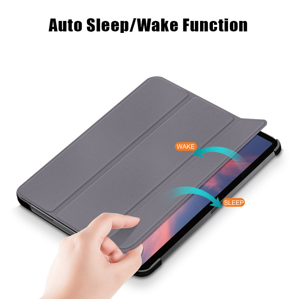 Tablet PU Leather Case Tri-fold Stand Case for iPad Pro 11-inch (2021)/(2020)/(2018)/Air (2020)/Air (2022)