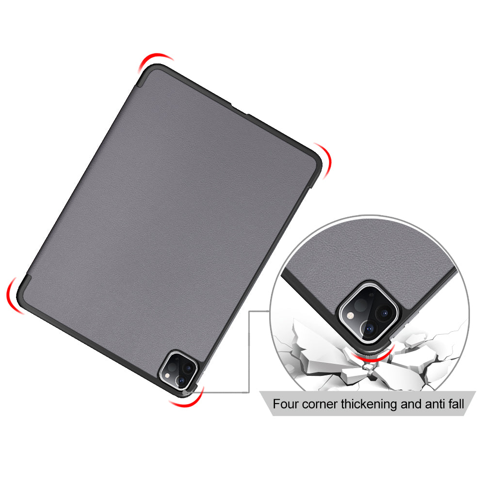 Tablet PU Leather Case Tri-fold Stand Case for iPad Pro 11-inch (2021)/(2020)/(2018)/Air (2020)/Air (2022)
