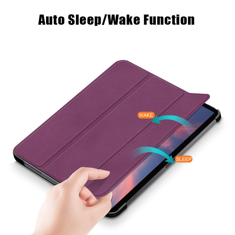 Tablet PU Leather Case Tri-fold Stand Case for iPad Pro 11-inch (2021)/(2020)/(2018)/Air (2020)/Air (2022)