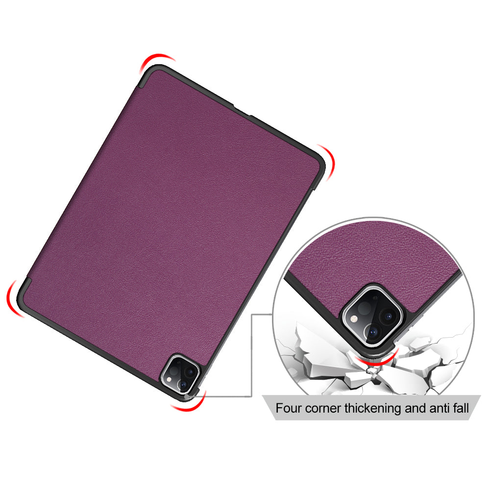 Tablet PU Leather Case Tri-fold Stand Case for iPad Pro 11-inch (2021)/(2020)/(2018)/Air (2020)/Air (2022)