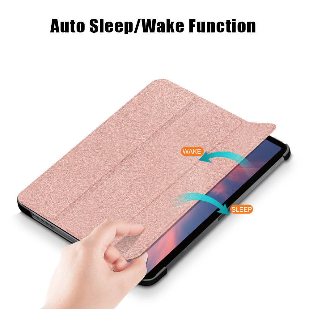 Tablet PU Leather Case Tri-fold Stand Case for iPad Pro 11-inch (2021)/(2020)/(2018)/Air (2020)/Air (2022)