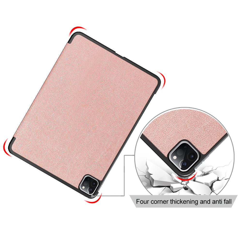 Tablet PU Leather Case Tri-fold Stand Case for iPad Pro 11-inch (2021)/(2020)/(2018)/Air (2020)/Air (2022)