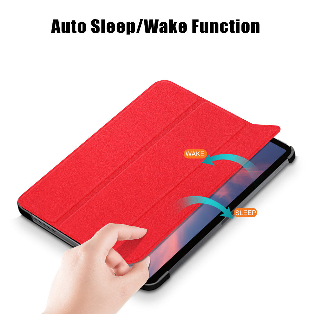 Tablet PU Leather Case Tri-fold Stand Case for iPad Pro 11-inch (2021)/(2020)/(2018)/Air (2020)/Air (2022)