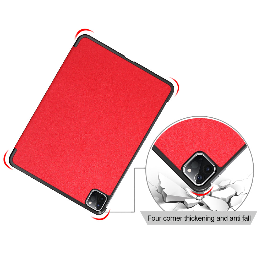 Tablet PU Leather Case Tri-fold Stand Case for iPad Pro 11-inch (2021)/(2020)/(2018)/Air (2020)/Air (2022)
