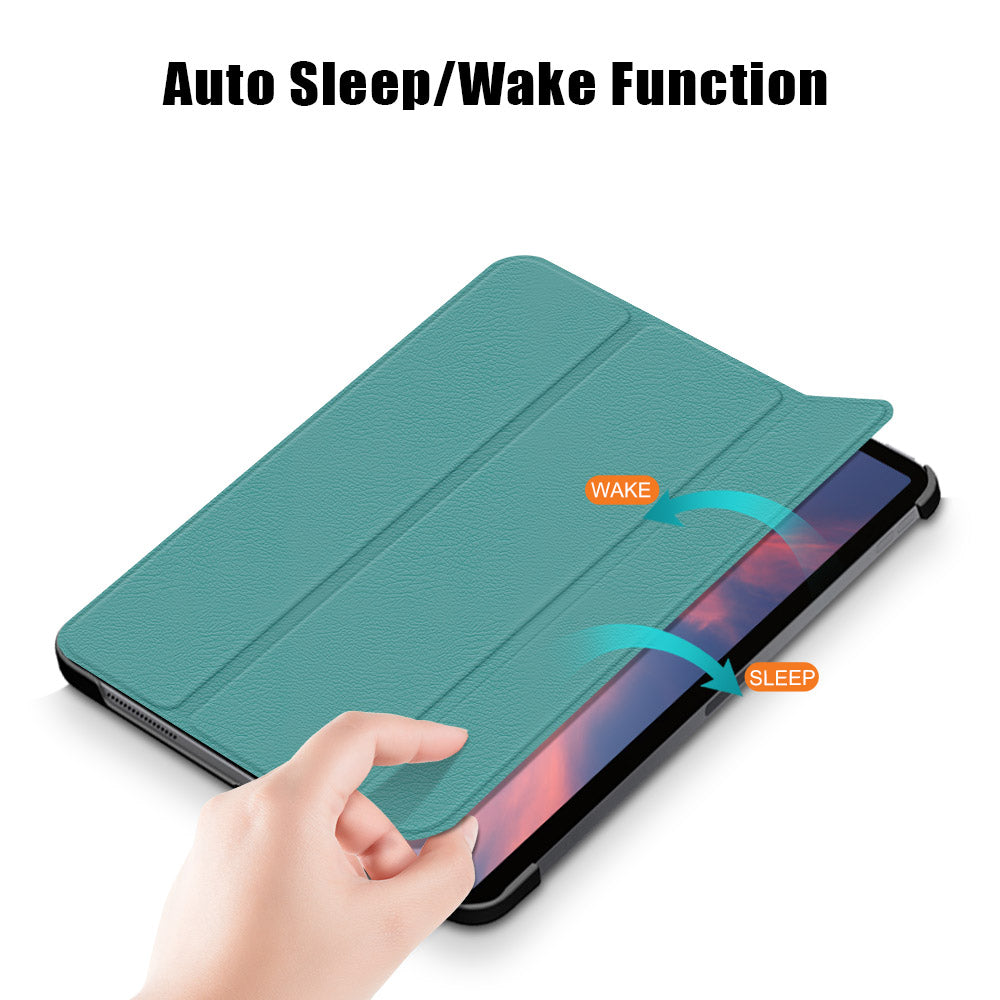 Tablet PU Leather Case Tri-fold Stand Case for iPad Pro 11-inch (2021)/(2020)/(2018)/Air (2020)/Air (2022)