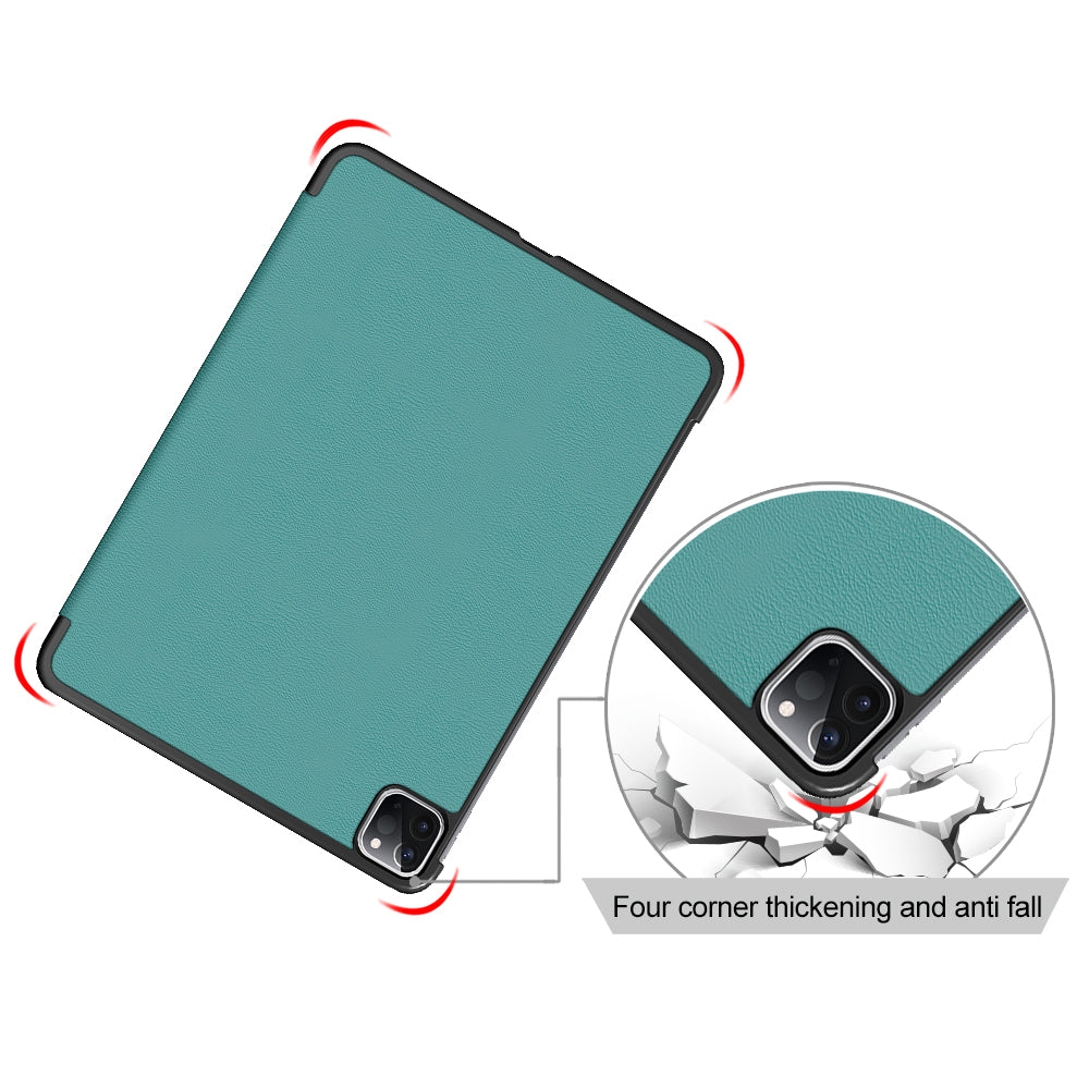 Tablet PU Leather Case Tri-fold Stand Case for iPad Pro 11-inch (2021)/(2020)/(2018)/Air (2020)/Air (2022)