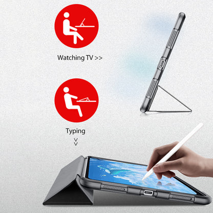 MUTURAL Yagao Series Tri-fold Stand TPU Tablet Case Cover with Pen Slot for iPad Pro 12.9-inch (2021/2020/2018)