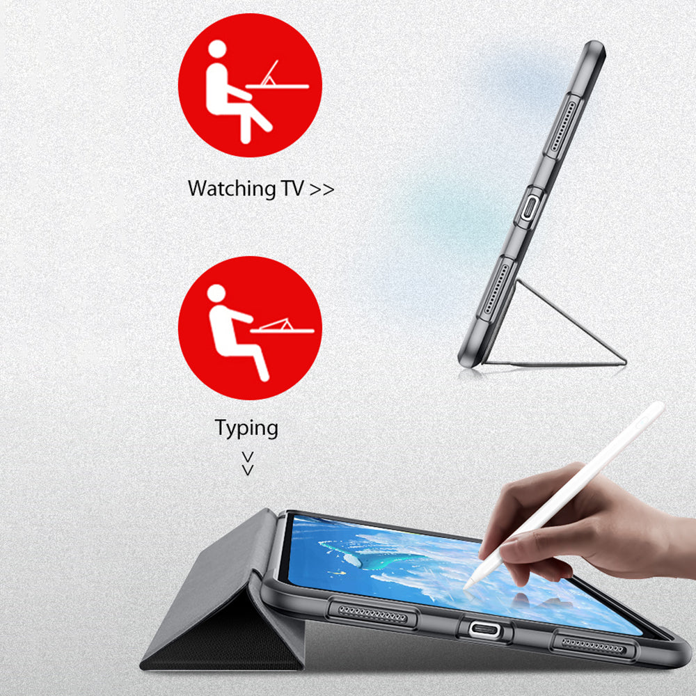MUTURAL Yagao Series Tri-fold Stand TPU Tablet Case Cover with Pen Slot for iPad Pro 12.9-inch (2021/2020/2018)