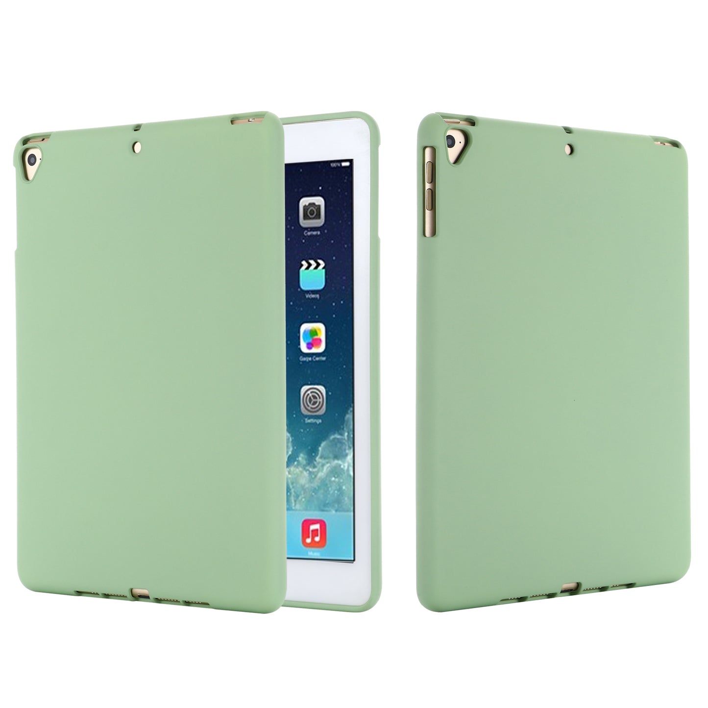 For iPad 9.7-inch (2018)/(2017)/iPad 5 Full Body Slim Soft Liquid Silicone Shockproof Protective Case