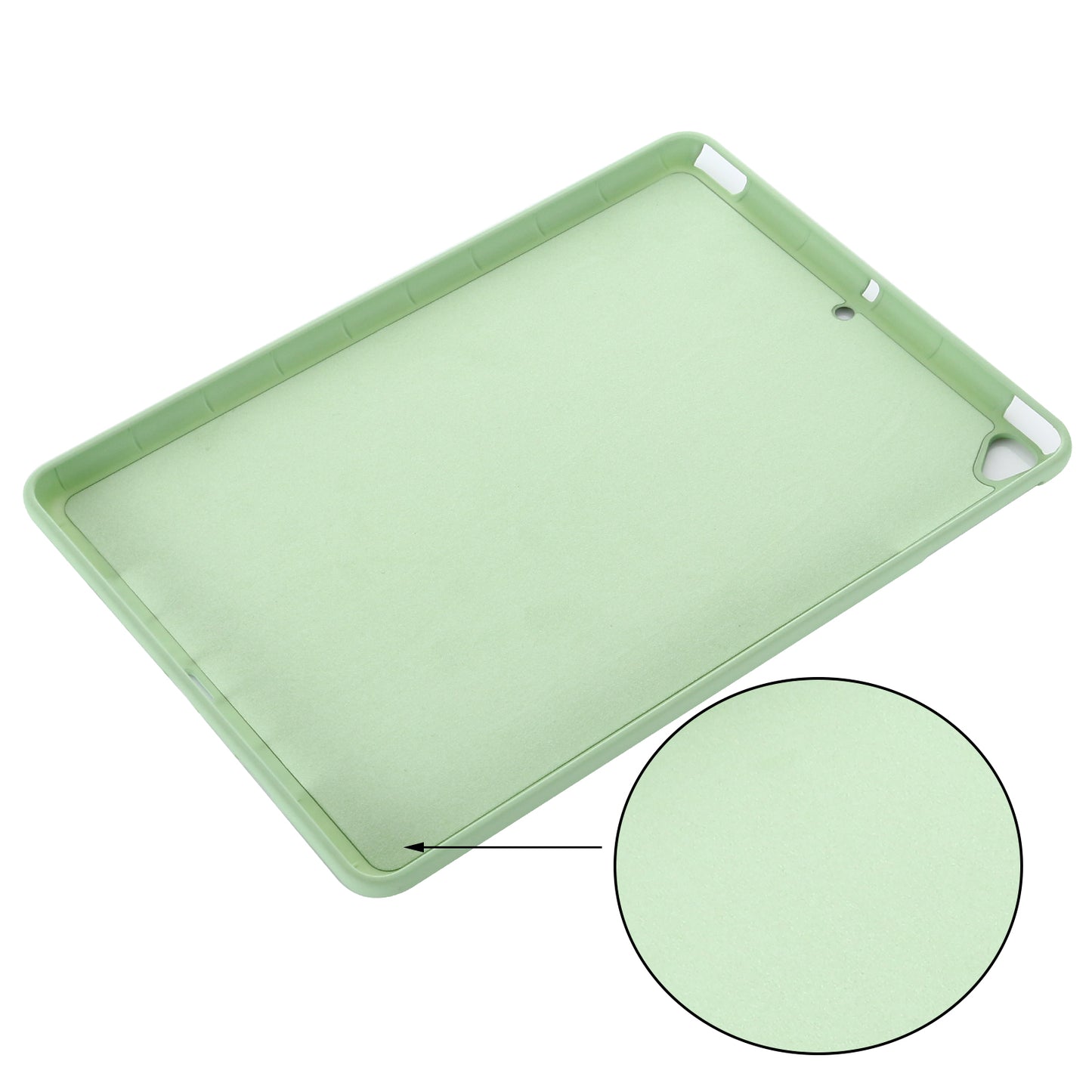 For iPad 9.7-inch (2018)/(2017)/iPad 5 Full Body Slim Soft Liquid Silicone Shockproof Protective Case