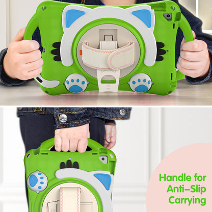 360 Degree Rotary Kickstand Hybrid Cover with Grip Handle for iPad Pro 10.5-inch (2017)/Air 10.5 inch (2019)/10.2 (2020)/10.2 (2019)/10.2 (2021)