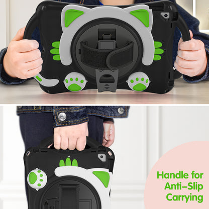 360 Degree Rotary Kickstand Hybrid Cover with Grip Handle for iPad Pro 10.5-inch (2017)/Air 10.5 inch (2019)/10.2 (2020)/10.2 (2019)/10.2 (2021)