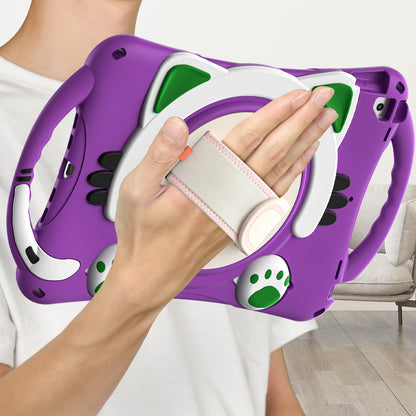 360 Degree Rotary Kickstand Hybrid Cover with Grip Handle for iPad Pro 10.5-inch (2017)/Air 10.5 inch (2019)/10.2 (2020)/10.2 (2019)/10.2 (2021)