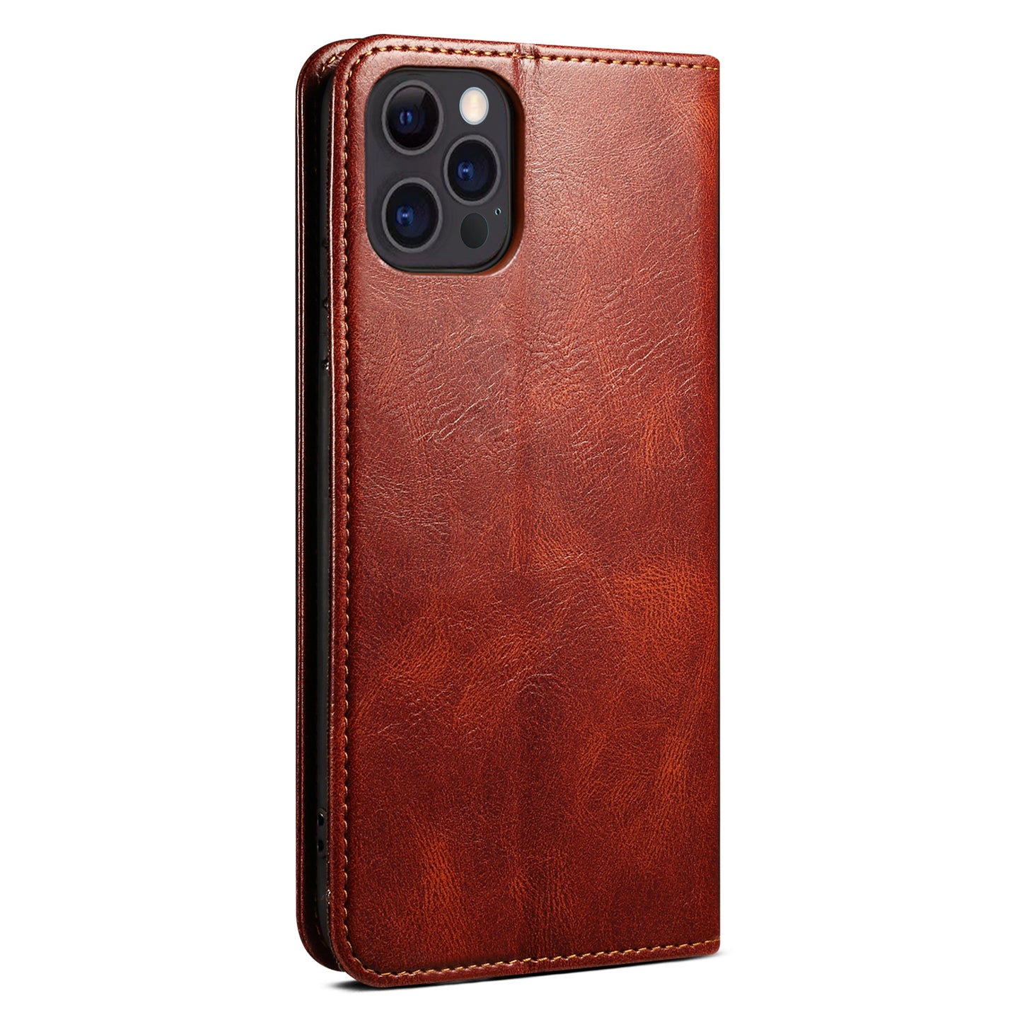 Oil Wax Surface PU Leather + Inner TPU Case Wallet Mobile Phone Shell for iPhone 13 Pro Max 6.7 inch