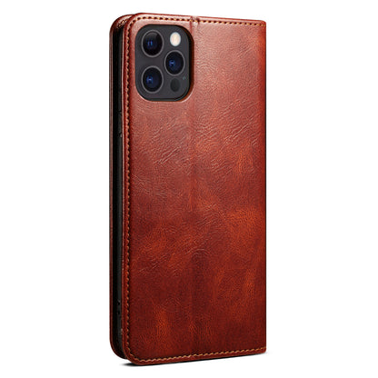 Oil Wax Surface PU Leather + Inner TPU Case Wallet Mobile Phone Shell for iPhone 13 Pro Max 6.7 inch
