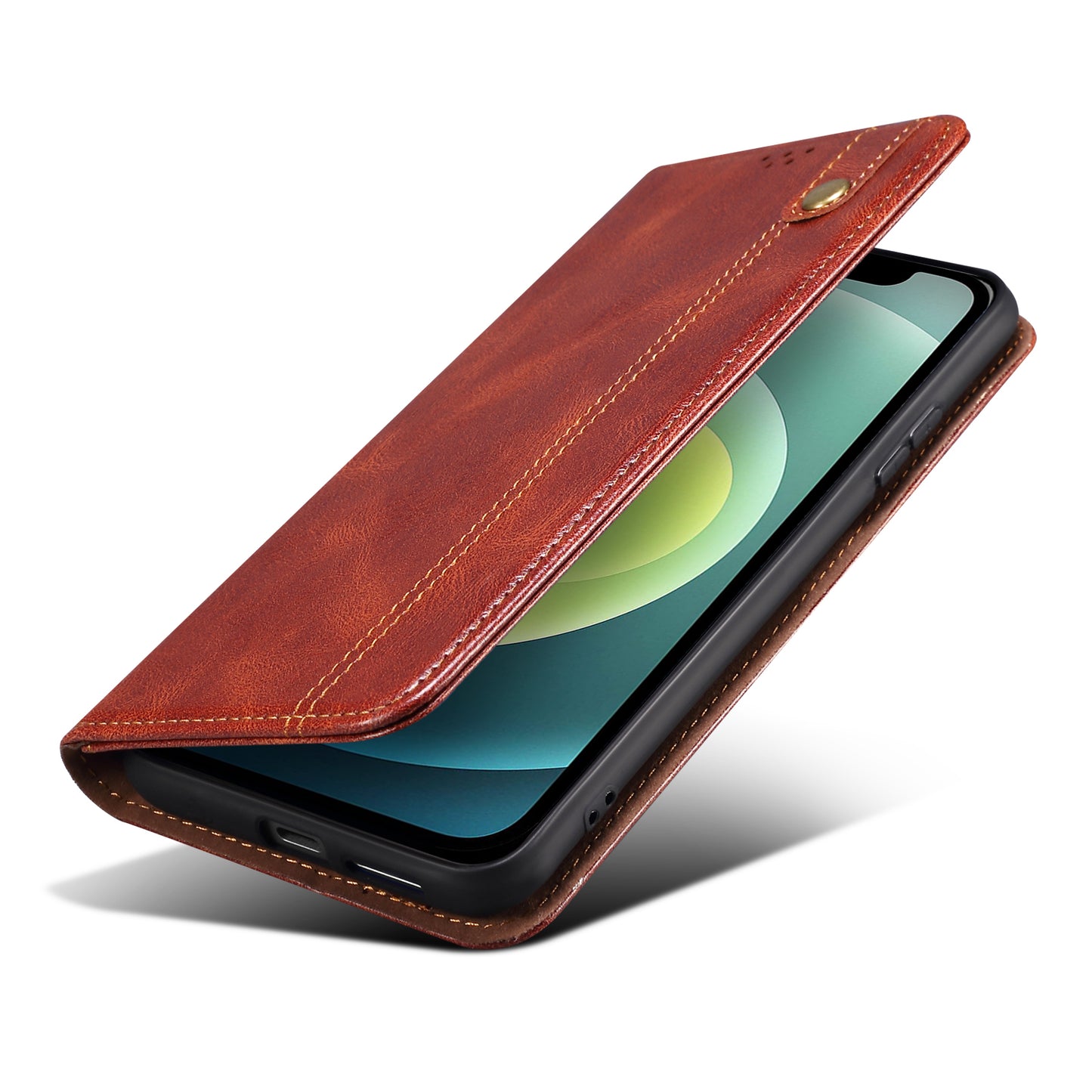 Oil Wax Surface PU Leather + Inner TPU Case Wallet Mobile Phone Shell for iPhone 13 Pro Max 6.7 inch