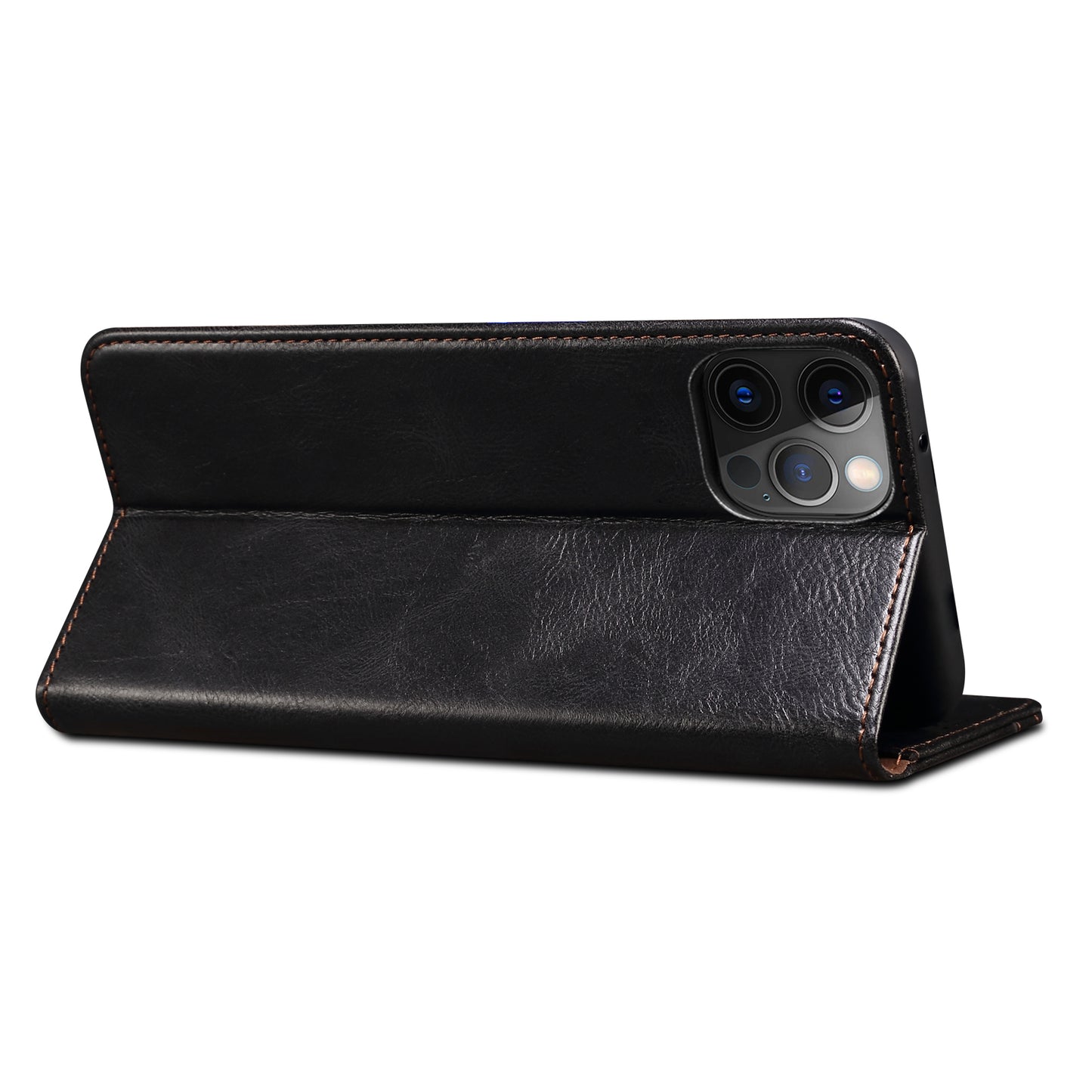 Oil Wax Surface PU Leather + Inner TPU Case Wallet Mobile Phone Shell for iPhone 13 Pro Max 6.7 inch