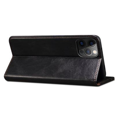 Oil Wax Surface PU Leather + Inner TPU Case Wallet Mobile Phone Shell for iPhone 13 Pro Max 6.7 inch