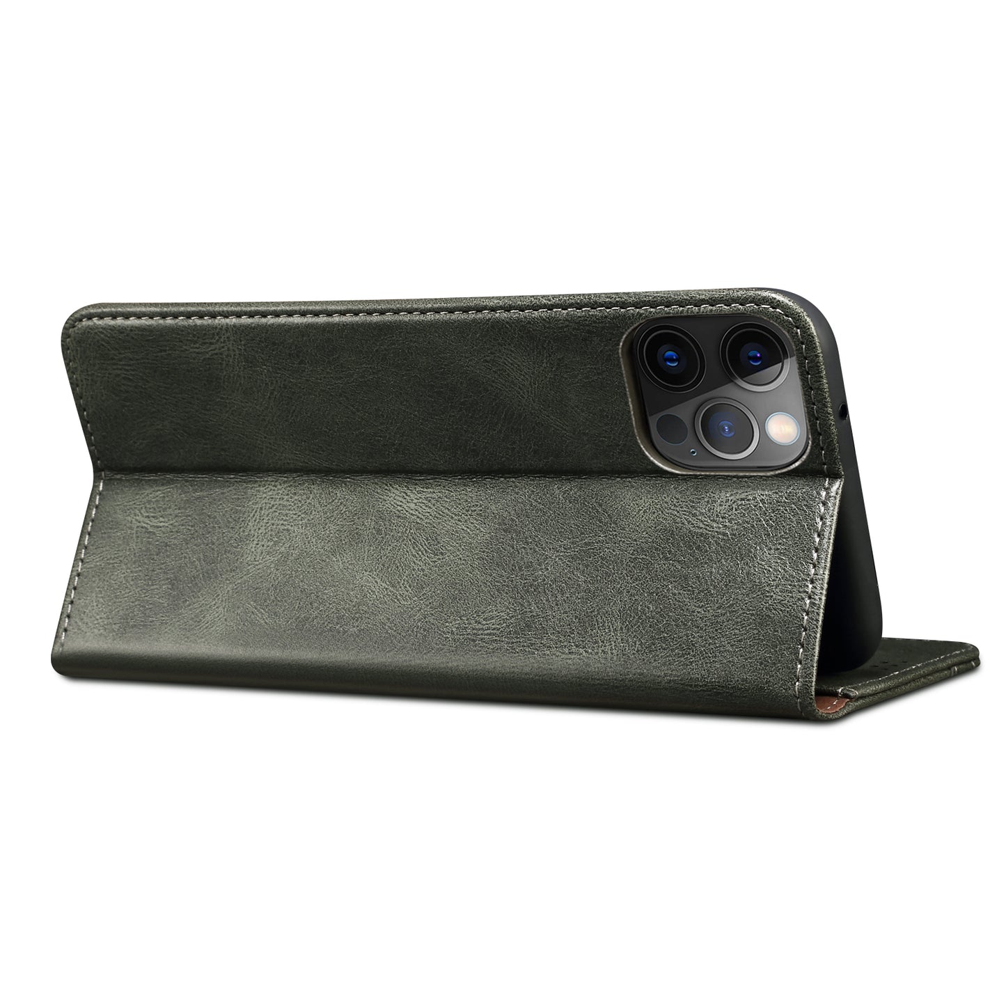 Oil Wax Surface PU Leather + Inner TPU Case Wallet Mobile Phone Shell for iPhone 13 Pro Max 6.7 inch