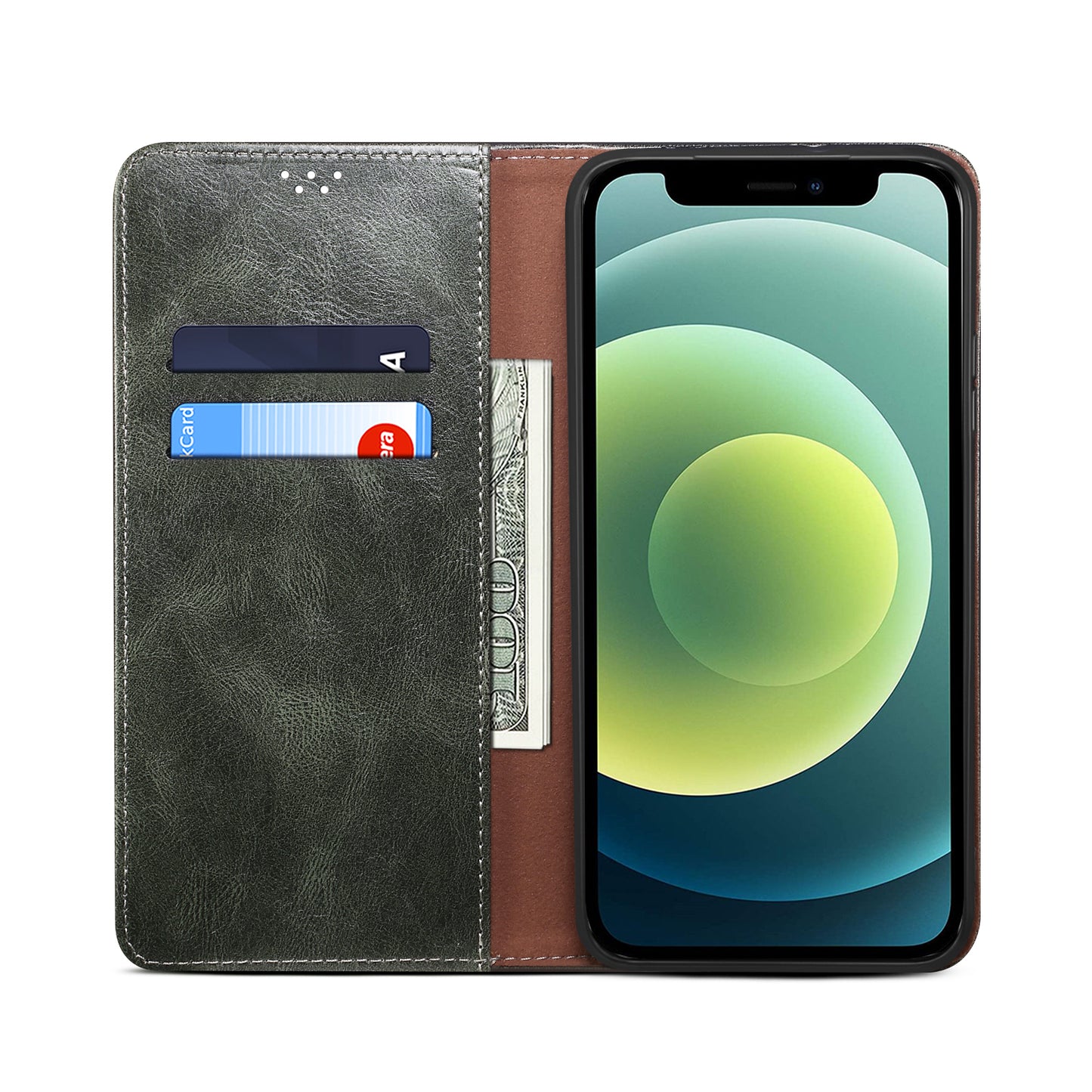 Oil Wax Surface PU Leather + Inner TPU Case Wallet Mobile Phone Shell for iPhone 13 Pro Max 6.7 inch