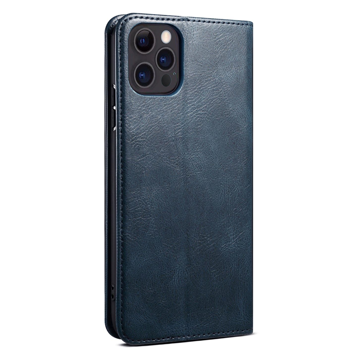 Oil Wax Surface PU Leather + Inner TPU Case Wallet Mobile Phone Shell for iPhone 13 Pro Max 6.7 inch