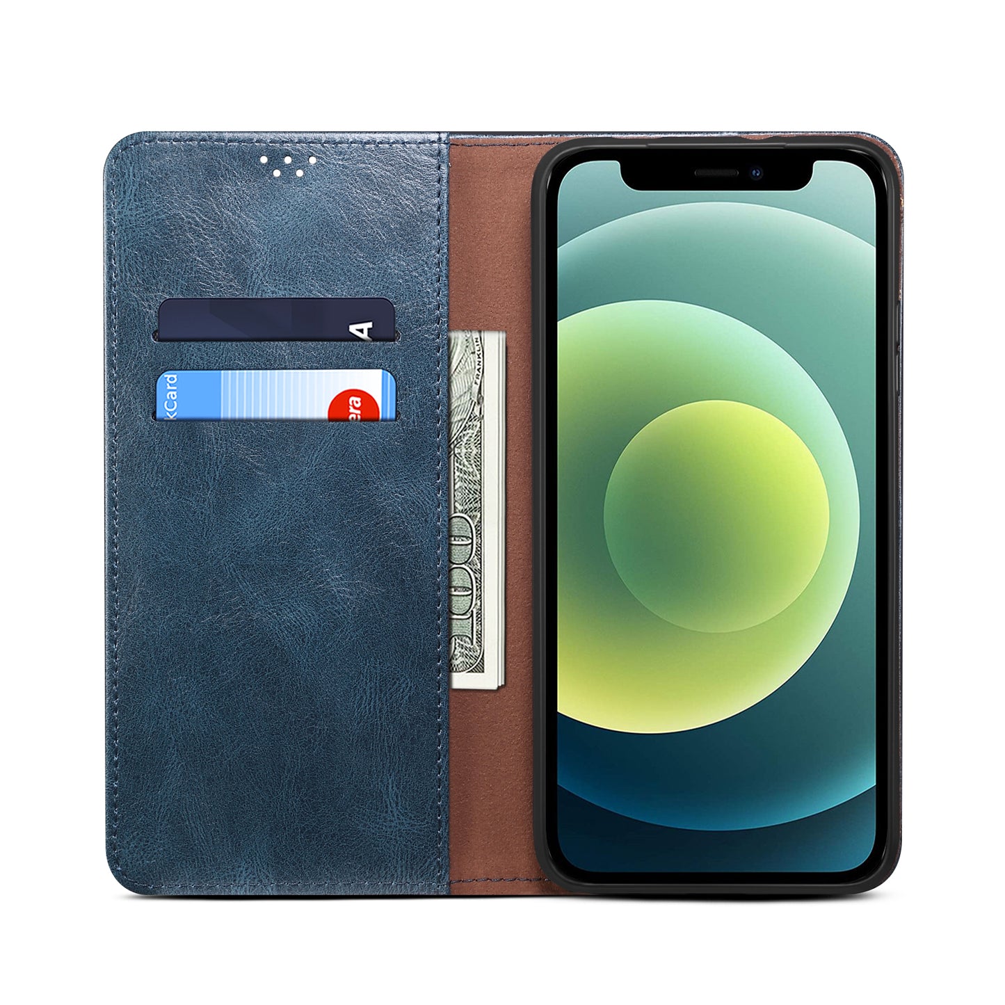 Oil Wax Surface PU Leather + Inner TPU Case Wallet Mobile Phone Shell for iPhone 13 Pro Max 6.7 inch