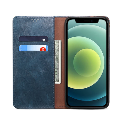 Oil Wax Surface PU Leather + Inner TPU Case Wallet Mobile Phone Shell for iPhone 13 Pro Max 6.7 inch