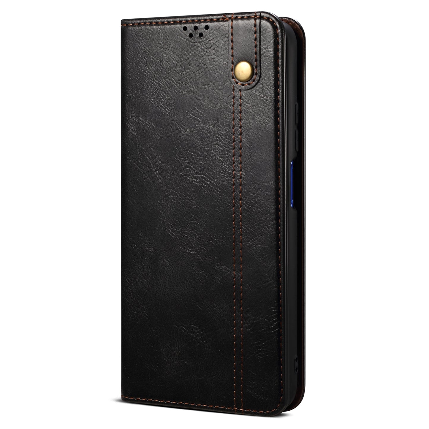PU Leather + Inner Soft TPU Oil Wax Surface Wallet Stand Design Phone Case for iPhone 13 Pro 6.1 inch