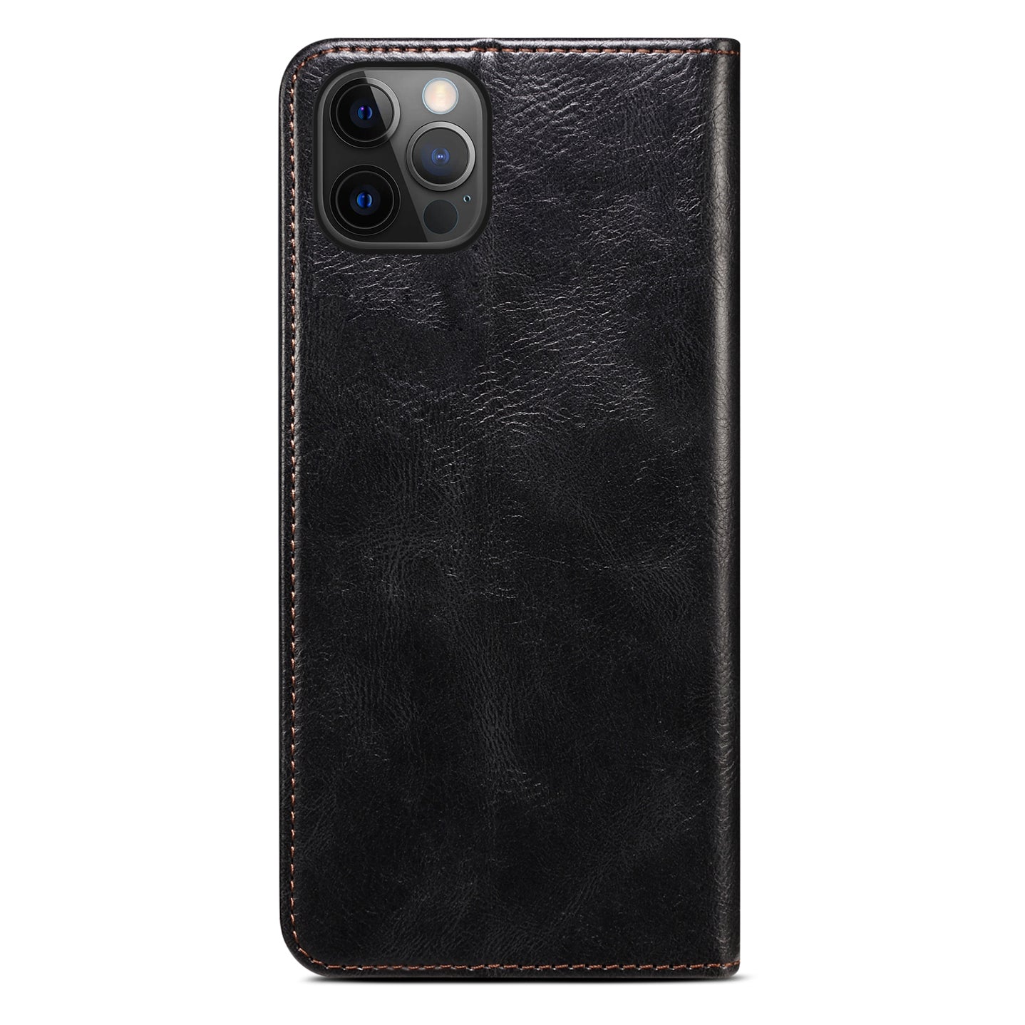 PU Leather + Inner Soft TPU Oil Wax Surface Wallet Stand Design Phone Case for iPhone 13 Pro 6.1 inch