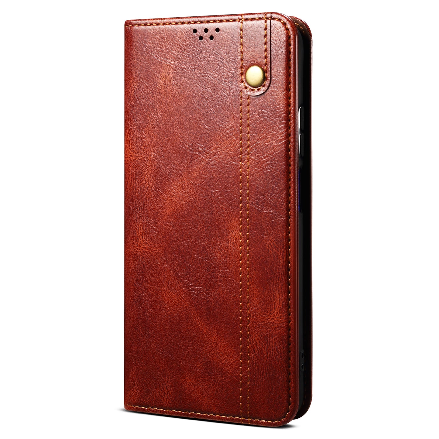 PU Leather + Inner Soft TPU Oil Wax Surface Wallet Stand Design Phone Case for iPhone 13 Pro 6.1 inch