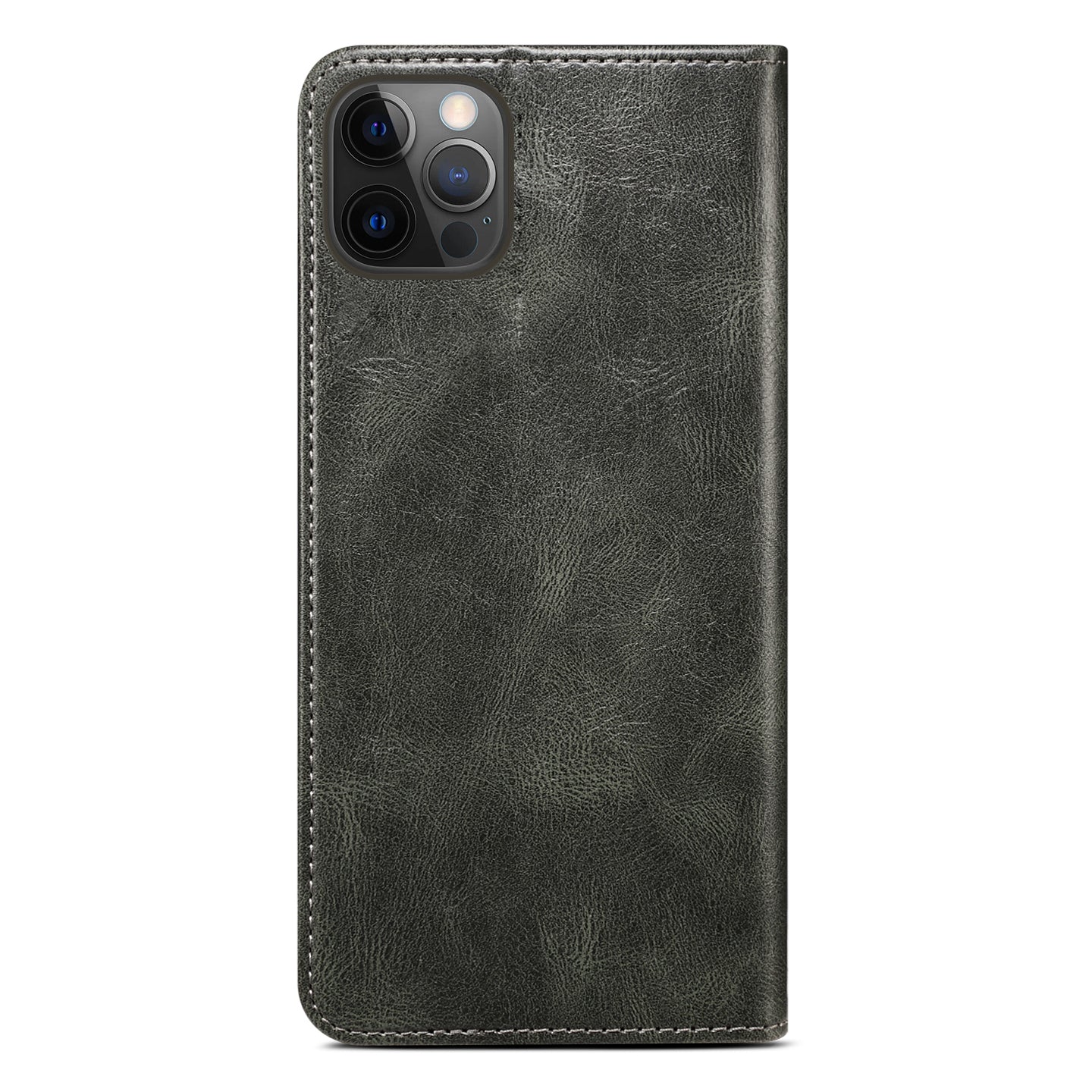 PU Leather + Inner Soft TPU Oil Wax Surface Wallet Stand Design Phone Case for iPhone 13 Pro 6.1 inch