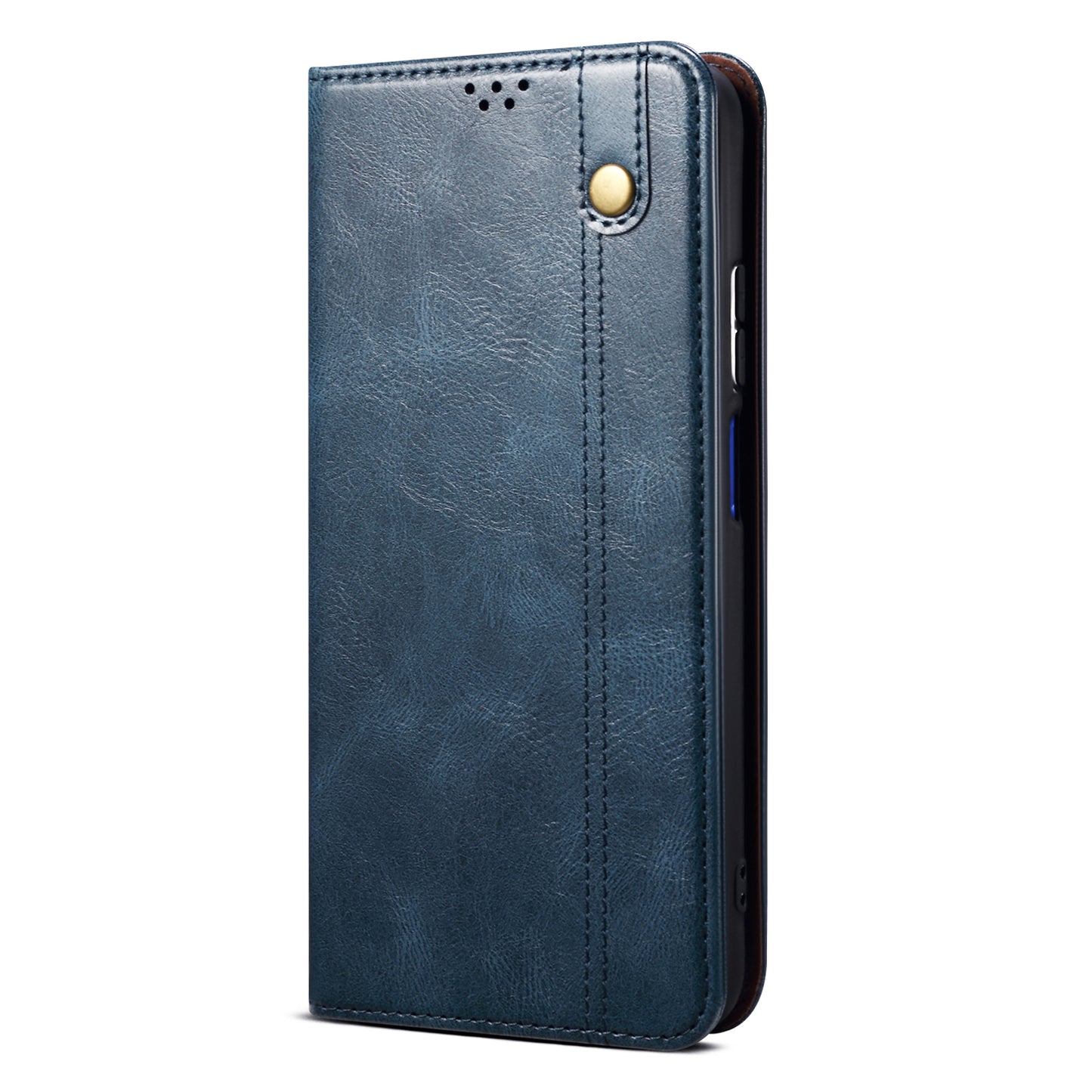PU Leather + Inner Soft TPU Oil Wax Surface Wallet Stand Design Phone Case for iPhone 13 Pro 6.1 inch