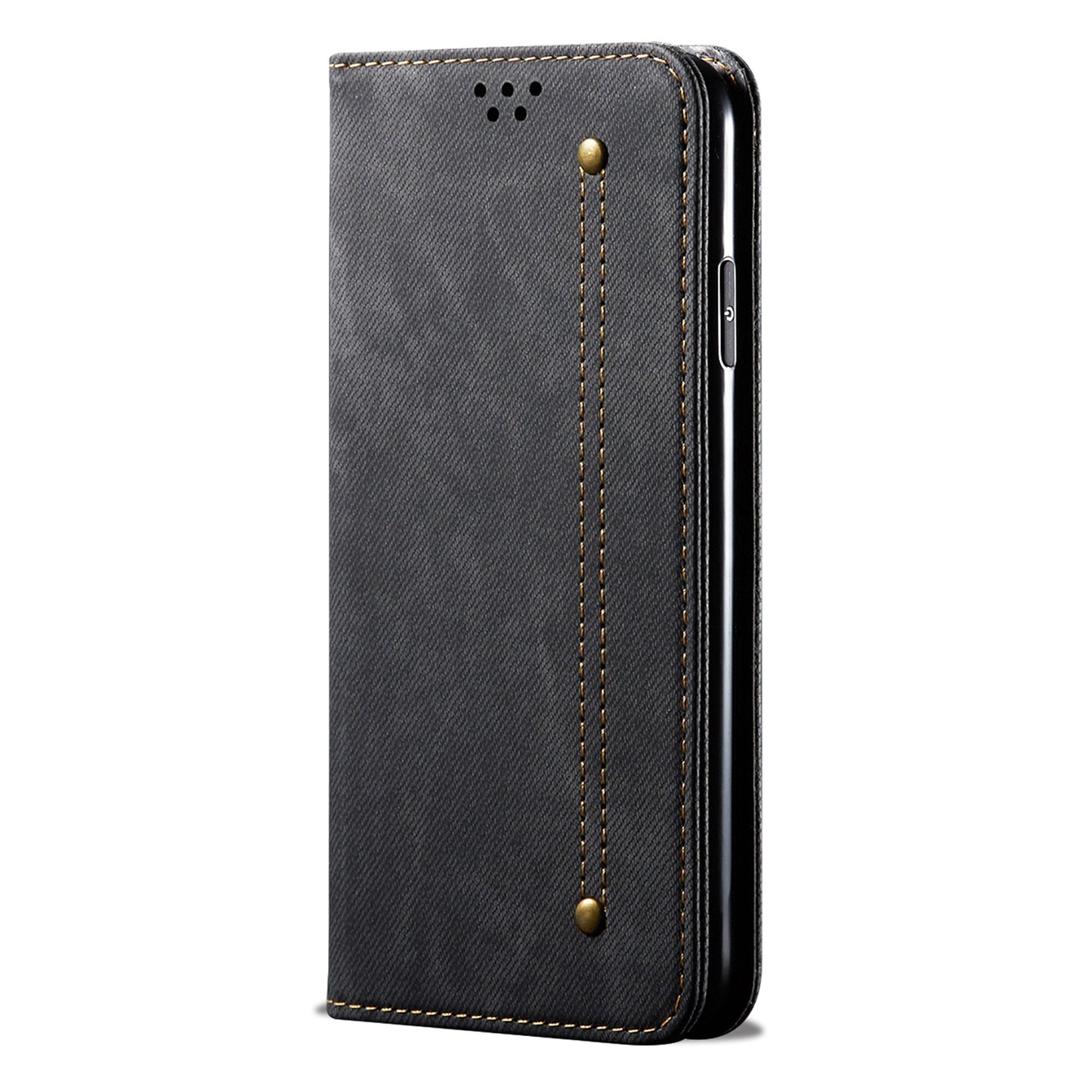 Full Protection Jeans Cloth Texture Leather Wallet Stand Design Case for iPhone 13 Pro Max 6.7 inch