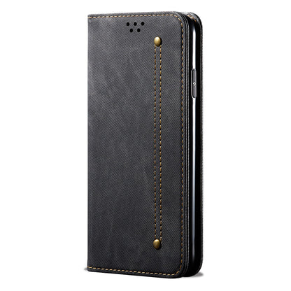 Full Protection Jeans Cloth Texture Leather Wallet Stand Design Case for iPhone 13 Pro Max 6.7 inch