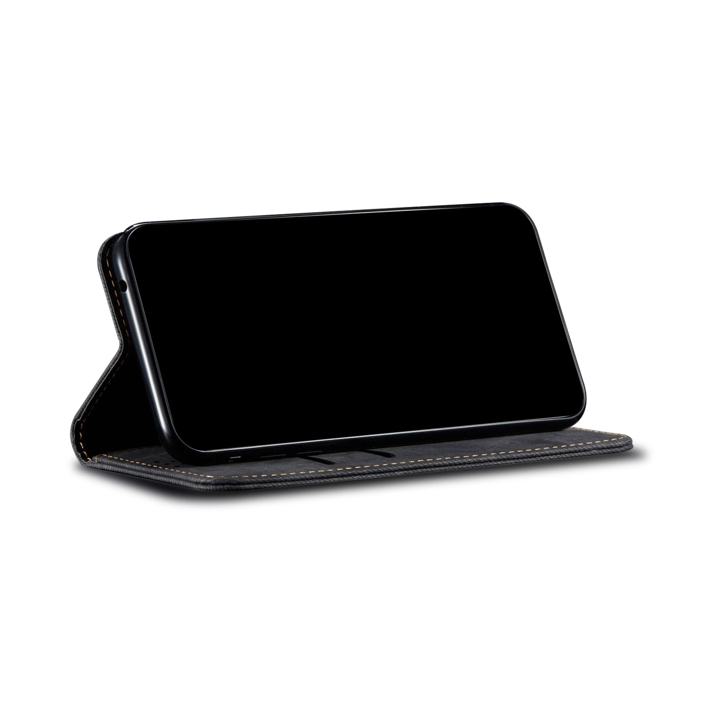 Full Protection Jeans Cloth Texture Leather Wallet Stand Design Case for iPhone 13 Pro Max 6.7 inch